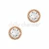 Daily Charme Vintage Round Crystal Gem / Rose Gold