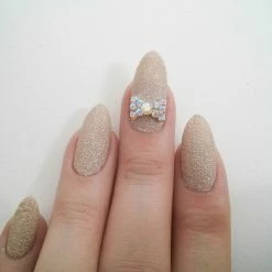 Daily Charme Simple Rhinestone Bow / AB Crystal