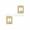 Daily Charme Framed Vintage Rectangle Gem / Gold