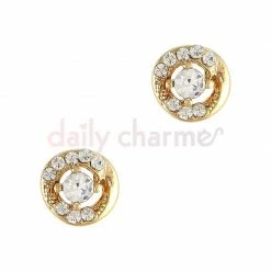 Daily Charme Dollar Store Round Crystal Twist / Gold