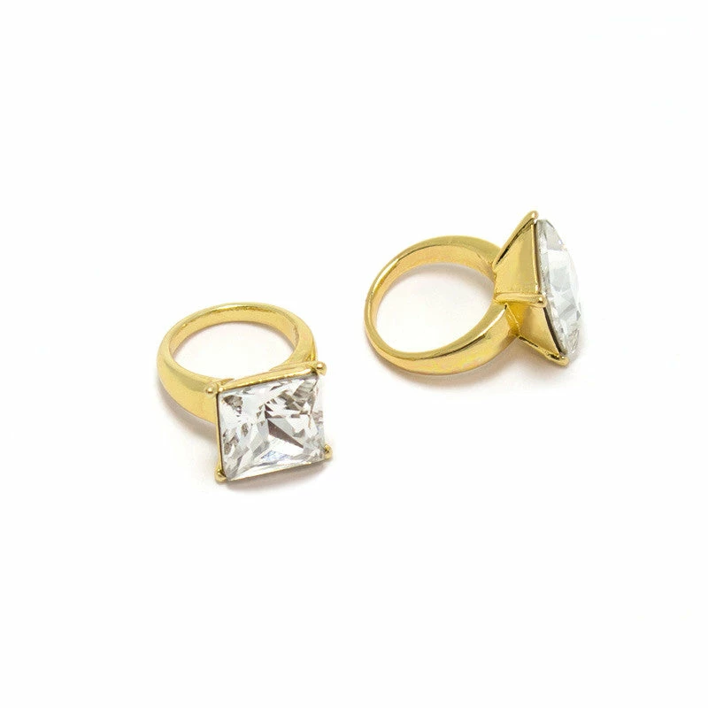 Daily Charme Square Diamond Ring / Gold 1 Daily Charme Square Diamond Ring / Gold
