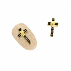 Daily Charme Studded Skull Cross / Gold