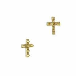 Daily Charme Dollar Store Studded Cross / Gold