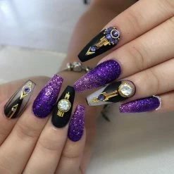 Daily Charme Vintage Round Crystal Gem / Gold