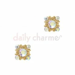 Daily Charme Square AB Gem Cluster / Gold
