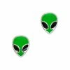 Daily Charme Dollar Store Green Alien Head / Silver