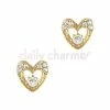 Daily Charme Vintage Crystal Heart / Gold Charms