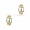 Daily Charme Ornate Braided Oval Gem / Gold / AB