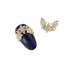 Daily Charme Wedding Season Ornate Crystal Wings / Gold