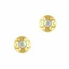 Daily Charme Dollar Store Geometric Round Gem / Gold / AB Crystal