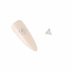 Daily Charme Textured Triangle Gem / Silver / AB Crystal Dollar Store