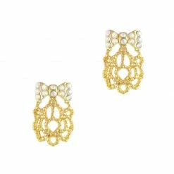 Daily Charme Delicate Lace With Bow Charme / Gold Wedding Season