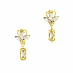 Daily Charme Luxe Floral Dangle / Gold