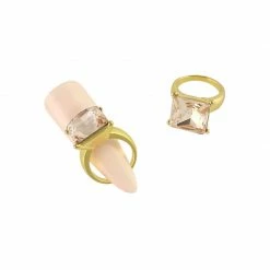 Daily Charme Square Diamond Ring / Gold / Champagne