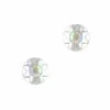 Daily Charme Dollar Store Geometric Round Gem / Silver / AB Crystal