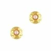 Daily Charme Geometric Round Gem / Gold / Pink Pearl