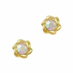 Daily Charme Dollar Store Twisted Round Gem / Gold / AB