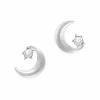 Daily Charme Dollar Store Starry Crescent Moon / Silver