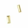 Daily Charme Dollar Store Metallic Pointed Rectangle Gem / Gold
