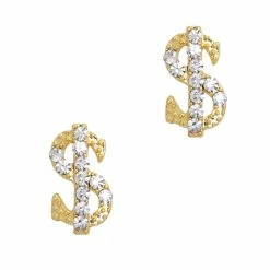 Daily Charme Dollar Store Bling Money Sign / Gold / Large
