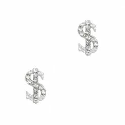 Daily Charme Best Sellers Bling Money Sign / Silver / Small