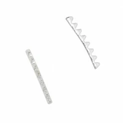 Daily Charme Charms Long Spiky Studs Bar / Silver