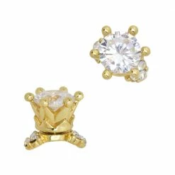 Daily Charme Charms Crystal Crown / Fidget Charm / Gold / Clear