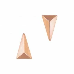Daily Charme Long Pyramid Stud / Rose Gold Charms