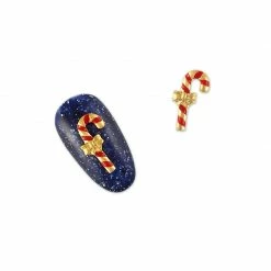 Daily Charme Candy Nails - 20% Off Holiday Candy Cane / Gold