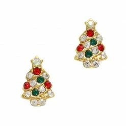 Daily Charme Crystal Holiday Tree / Gold