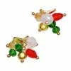 Daily Charme Pom Pom Gem Dangles / Festive