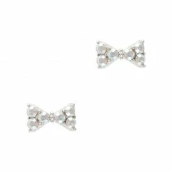 Daily Charme Charms Simple Ribbon / Swarovski Charm / Silver / AB Crystal