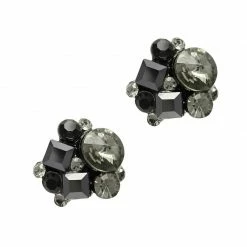 Daily Charme Victorian Cluster / Swarovski Charm / Silver / Jet Best Sellers