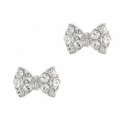 Daily Charme Princess Bow / Swarovski Charm / Silver / Clear Crystal