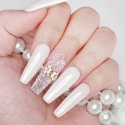 Daily Charme Princess Bow / Swarovski Charm / Gold / White Opal