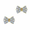 Daily Charme Charms Princess Bow / Swarovski Charm / Gold / Air Blue Opal