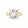 Daily Charme Wedding Season Diamond Ring / Swarovski Charm / Clear Crystal / Gold