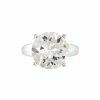 Daily Charme Diamond Ring / Swarovski Charm / Clear Crystal / Silver