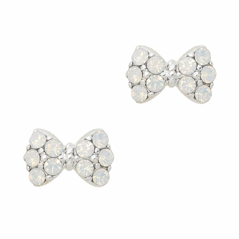Daily Charme Princess Bow / Swarovski Charm / Silver / White Opal 1 Daily Charme Princess Bow / Swarovski Charm / Silver / White Opal