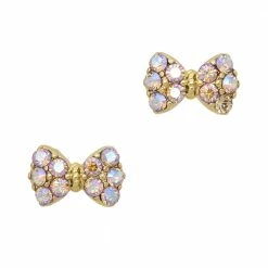 Daily Charme Charms Princess Bow / Swarovski Charm / Gold / Light Colorado Topaz Shimmer