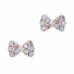 Daily Charme Charms Princess Bow / Swarovski Charm / Silver / Light Colorado Topaz Shimmer