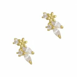Daily Charme Dollar Store Spring Florals / Zircon Charm / Gold