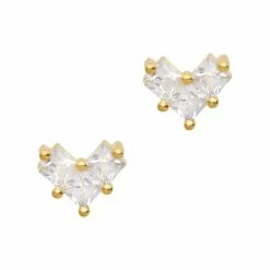 Daily Charme Simple Square Cluster / Zircon Charm / Gold