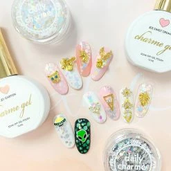 Daily Charme Simple Square Cluster / Zircon Charm / Gold