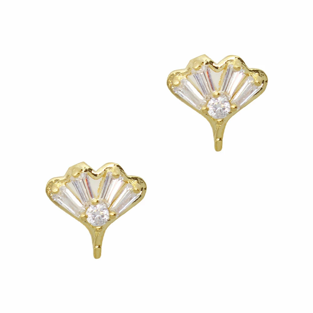 Daily Charme Ginkgo Leaf / Zircon Charm / Gold 1 Daily Charme Ginkgo Leaf / Zircon Charm / Gold