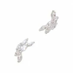 Daily Charme Dollar Store Leaf Arch / Zircon Charm / Silver