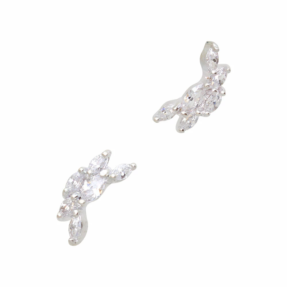 Daily Charme Dollar Store Leaf Arch / Zircon Charm / Silver 1 Daily Charme Dollar Store Leaf Arch / Zircon Charm / Silver