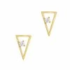 Daily Charme Gatsby Simple Triangle / Zircon Charm / Gold