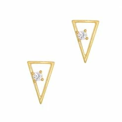 Daily Charme Gatsby Simple Triangle / Zircon Charm / Gold