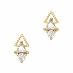 Daily Charme Charms Gatsby Art Deco Arrow / Zircon Charm / Gold